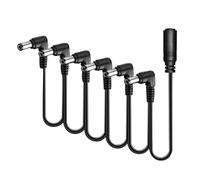 JNJOOD Pedales de Efectos de Guitarra Generales Cables de Conexión en Cadena de 6 Vías Aptos para Adaptadores de Corriente de Pedal Accesorios para Efectos de Guitarra