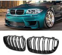 JNLIFT Parrilla Delantera del Coche para BMW E81 E87 E82 E88 2008-2011,Parrilla del Radiador Delantero para Parachoques Delantero,Rejilla ABS Tuning Accesorios