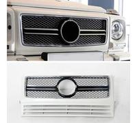 JNLIFT Parrilla Delantera del Coche para Mercedes Benz G Class W463 G Wagon G500 G550 G350 G55 G63 1990-2018,Parrilla del Radiador Delantero para Parachoques Delantero,Rejilla ABS Tuning Accesorios