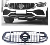 JNLIFT Parrilla Delantera del Coche para Mercedes Benz GLC Coupe X253 2020-2022 GLC300,Parrilla del Radiador Delantero para Parachoques Delantero,Rejilla ABS Tuning Accesorios