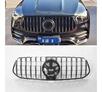 JNLIFT Parrilla Delantera del Coche para Mercedes Benz W167 GLE Class 2019 2020,Parrilla del Radiador Delantero para Parachoques Delantero,Rejilla ABS Tuning Accesorios