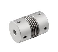 JNMING 1 pieza D16 L27 Acoplamiento de codificador de pasos paralelos Tornillo de fijación de fuelle de aleación de aluminio que absorbe la vibración Acoplamiento de motor de juego cero(4x4mm)