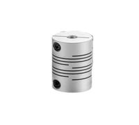 JNMING 1 pieza D25 L25 Acoplamiento de bobinado paralelo de aleación de aluminio Codificador Micro tornillo elástico Acoplamiento de ranura pequeña Piezas de impresora 3D(5x9.525mm)