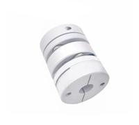 JNMING 1 pieza de acoplador de aleación de aluminio D44 L50, acoplamiento de diafragma doble, conector elástico de 44 mm de diámetro y 50 mm de longitud, acoplador de eje flexible(14X18mm)