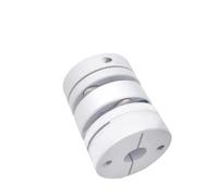 JNMING 1 pieza de acoplamiento de diafragma doble de aleación de aluminio, conector elástico D26 L35, codificador de pasos de tornillo de bola, eje de servomotor de computadora(6.35x10mm)