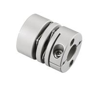 JNMING 1 pieza de acoplamiento de diafragma doble de aleación de aluminio D34 L45, conector elástico, tornillo de bola, acoplador de eje de codificador de servomotor paso a paso(9.525x9.525mm)