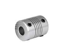 JNMING 1 unids D19L25 Acoplamiento flexible de aluminio 3 mm 4 mm 5 mm 6,35 mm 8 mm 10 mm Escariado Acoplador de motor paso a paso Codificadores Máquina de grabado(5 mm x 7 mm)