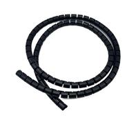 JNMING Organizador de Cables en Espiral Flexible de 30 mm de diámetro Interior, Resistente Envoltura Protectora for una gestión ordenada y Limpia.(Negro,1 Meter)