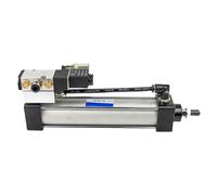 JNMING Válvula solenoide estándar neumática SCF32 de CA 220 V, cilindro integrado, cilindros de aire, carrera establecida de 500 mm, 600 mm, 250 mm, 200 mm, con accesorios, base de válvula(SCF32x200