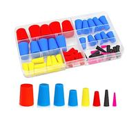 JNNJ 100 Piezas Surtido De Tapones De Caucho De Silicona, Kit Surtido Tapones Silicona Y Tapones Cónicos, Tapone Caucho Silicona para Tapar Agujeros Durante El Recubrimiento En Polvo, La Pintura