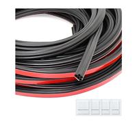 JNNJ 16 Meter Carro Goma de Sellado Pegatinas, Tira de Autoadhesiva para Sellado Automotriz la Puerta Ventana del Coche, Borde Frontera de Coche Caucho Sello, para Auto, Camiones, SUV