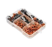 JNNJ 177 Pcs Kit de Pernos de Carenado de Moto, Tornillos de Fijación de parabrisas, Tornillo de Tuerca de Arandela de Aluminio Juego de Clips Surtido, Universal para Moto Todoterreno(Naranja)