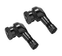 JNNJ 2 Pcs De Vástago De Válvula De Neumático De 90 Grados, Válvula Angular para Motocicleta Aluminio, Universal Motocicleta Ruedas De Aluminio Vástago De Válvula De Neumático Tapas 11.3mm(Negro)