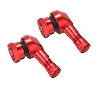 JNNJ 2 Pcs De Vástago De Válvula De Neumático De 90 Grados, Válvula Angular para Motocicleta Aluminio, Universal Motocicleta Ruedas De Aluminio Vástago De Válvula De Neumático Tapas 11.3mm(Rojo)