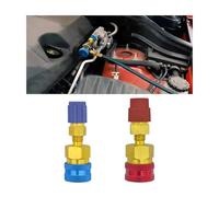 JNNJ 2 Piezas Adaptador Rápido del Aire Acondicionado, R1234YF a R134A Adaptador De Acoplador Rápido De Lado Bajo, Adaptadores De Acoplamiento Rápido R1234YF para El Acondicionador Coche Carga CA