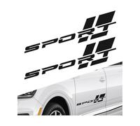 JNNJ 2 Piezas Adhesivos Sport para Puertas Coche, Puerta Carrocería Rayas Laterales Calcomanías, Accesorios Exteriores Decoración Universales para Automóviles SUV Vehículos Todoterreno(Negro)