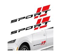 JNNJ 2 Piezas Adhesivos Sport para Puertas Coche, Puerta Carrocería Rayas Laterales Calcomanías, Accesorios Exteriores Decoración Universales para Automóviles SUV Vehículos Todoterreno(Negro Rojo)