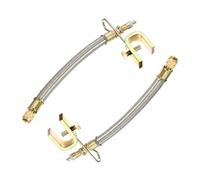 JNNJ 2 Piezas Alargador Valvula Neumatico, Extensión De Válvula De Neumático Tipo Flexible, Extensor Válvulas Neumático Flexible Trenzado, Extensión Válvulas Duales Acero Inoxidable, para Coches
