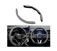 JNNJ 2 Piezas Cómodo Volante Segmentado para Coche, Cubre Volante De Coche Universal Antideslizante Ultraligero, Protector De Volante Universal Accesorios para El Interior del Coche(Gris)