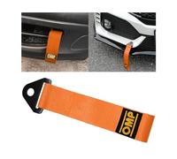 JNNJ 2 Piezas Correa De Remolque Universal, Nylon Remolque Ojo Correa, Emergencia Cuerda De Remolque para Coche, Correa Remorque para Fijar En El Parachoques Delantero Y Trasero del Coche(Naranja)