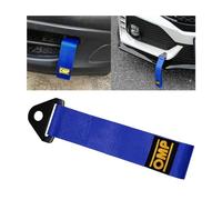 JNNJ 2 Piezas Correa De Remolque Universal, Nylon Remolque Ojo Correa, Emergencia Cuerda De Remolque para Coche, Correa Remorque para Fijar En El Parachoques Delantero Y Trasero del Coche(Azul)