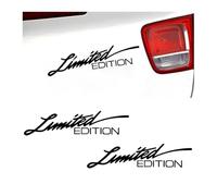 JNNJ 2 Piezas Edición Limitada Coche Pegatina Reflectante, Auto Cuerpo Pegatinas Reflectantes Pegatinas, Pegatina para Coche con Texto De Edición Limitada, Accesorios Decorativos para Auto(Negro)