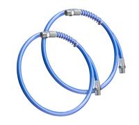 JNNJ 2 Piezas Manguera Flexible para Pistola Engrasar, Pistola De Engrasar Flexible Látigo Manguera, Manguera Flexible Alta Presión Engrasar Manual a Prueba Explosión, para Pistolas Engrase(Azul)