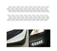 JNNJ 2Pcs Cinta Reflectante de Seguridad para Coches, Adhesivos Reflectantes Impermeables, Autoadhesivos de Alta Resistencia, Universal para Coche Camión Moto Bicicleta Remolque（Plata Blanco）