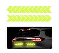 JNNJ 2Pcs Cinta Reflectante de Seguridad para Coches, Adhesivos Reflectantes Impermeables, Autoadhesivos de Alta Resistencia, Universal para Coche Camión Moto Bicicleta Remolque（Amarillo）