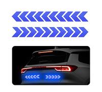 JNNJ 2Pcs Cinta Reflectante de Seguridad para Coches, Adhesivos Reflectantes Impermeables, Autoadhesivos de Alta Resistencia, Universal para Coche Camión Moto Bicicleta Remolque（Azul）