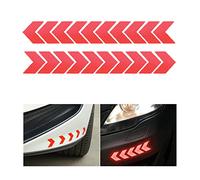 JNNJ 2Pcs Cinta Reflectante de Seguridad para Coches, Adhesivos Reflectantes Impermeables, Autoadhesivos de Alta Resistencia, Universal para Coche Camión Moto Bicicleta Remolque（Rojo）