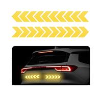 JNNJ 2Pcs Cinta Reflectante de Seguridad para Coches, Adhesivos Reflectantes Impermeables, Autoadhesivos de Alta Resistencia, Universal para Coche Camión Moto Bicicleta Remolque（Dorado）