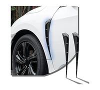 JNNJ 2PCS Coche Fender Side Cover, Fender Adhesivo Decorativo Trim, Fibra de Carbono Spoiler Cuerpo Decoración Cubierta, Ventilación Lateral Estilo Mejilla Tiburón Uso Común En Coche(Negro)
