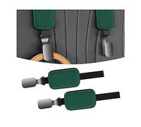 JNNJ 2PCS Ganchos para El Reposacabezas Asiento Trasero Del Coche, Gancho de Bolsa de Almacenamiento Automotriz, Perchas de Gamuza Del Asiento Trasero Del Vehículo para Colgar Bolsos(Verde)