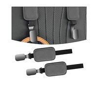 JNNJ 2PCS Ganchos para El Reposacabezas Asiento Trasero Del Coche, Gancho de Bolsa de Almacenamiento Automotriz, Perchas de Gamuza Del Asiento Trasero Del Vehículo para Colgar Bolsos(Gris)