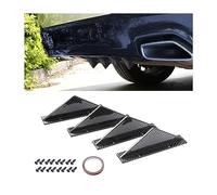 JNNJ 4 Pcs Difusor Alerón Parachoques Trasero Coche, Universal para Coche Difusor Parachoques, Universal Shark Fin Difusor Spoiler, Trasero Decoración del Chasis Alerón De Coche(Fibra Carbono/Plano)