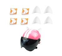 JNNJ 4 Piezas Decorativo Orejas De Gato Casco De Motocicleta, Casco Moto Orejas De Gato, Casco Moto Orejas Gato Decorativas Lindo, Accesorios Cascos para Bicicleta, Esquí, Moto, Cascos Kit(Blanco)
