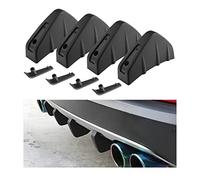 JNNJ 4 unidades para parachoques trasero, alerón, difusor, aleta de tiburón, protección antichoque, decoración del chasis (negro)