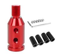 JNNJ Adaptador Pomo Cambio, Adaptador Perilla Cambio Coche Para Cambiadores Sin Rosca, Adaptador Universal Pomo Cambio Engranaje Aleación Aluminio, Para Caja De Cambios Manual M12 X 1.25(Rojo)