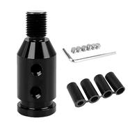 JNNJ Adaptador Pomo Cambio, Adaptador Perilla Cambio Coche Para Cambiadores Sin Rosca, Adaptador Universal Pomo Cambio Engranaje Aleación Aluminio, Para Caja De Cambios Manual M12 X 1.25(Negro)