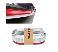 JNNJ Alerón universal para parachoques delantero, 2,5 m, parachoques delantero para coche, autoadhesivo, alerón frontal, pegatina de goma (blanco)