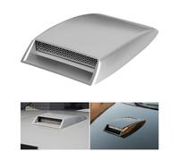 JNNJ Cubierta De Entrada Flujo Aire Del Automóvil, Cubierta Protectora Para Rejilla Entrada Aire Del Coche, Toma De Aire Decorativa Para El Capó Del Coche, Universal Car Air Flow Capó(Plata)