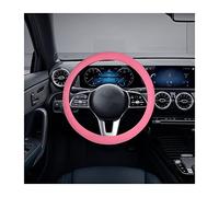 JNNJ Cubrevolante De Silicona, Funda Volante Coche Transpirable Antideslizante, Cubierta De Auto del Volante del Coche De Silicona, Protector Volante Voche Compatible con Car Truck(Rosa)