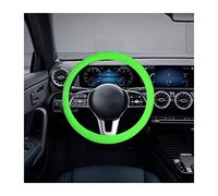 JNNJ Cubrevolante De Silicona, Funda Volante Coche Transpirable Antideslizante, Cubierta De Auto del Volante del Coche De Silicona, Protector Volante Voche Compatible con Car Truck(Verde)
