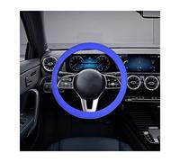 JNNJ Cubrevolante De Silicona, Funda Volante Coche Transpirable Antideslizante, Cubierta De Auto del Volante del Coche De Silicona, Protector Volante Voche Compatible con Car Truck(Azul)