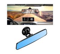 JNNJ Espejo Retrovisor Universal Para El Interior Del Coche, 360° Ajustable Blue Mirror Anti Glare Car Suction Cup Rear View Mirror Para Eliminar El Punto Ciego Y Antirreflejo Turismos SUV Camiones