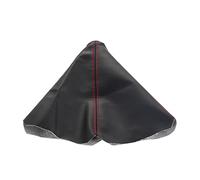 JNNJ Funda Negra para Palanca de Cambios, Funda de Cuero PU para Pomo de Palanca de Cambios, Funda Guardapolvo para Pomo de Palanca de Cambios, Recambios Universales para Coches(Rojo)
