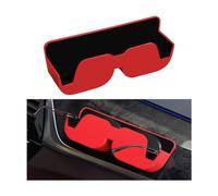 JNNJ Funda para Gafas Sol Coches, Soporte Universal para Gafas de Coche, Soportes Adhesivos Gafas Coche, Universal Accesorios para El Interior Aplicable a Todos Los Modelos Coches(Rojo)