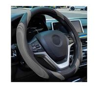 JNNJ Funda Volante Coche, Cubierta De Volante De Cuero De Microfibra, Cubre Volante Sport Antideslizante Transpirable, Funda Volantes Coche para Todos Los Volantes Estándar 38 CM(Gris)