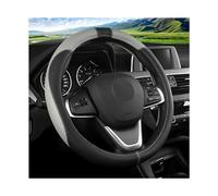 JNNJ Funda Volante Coche, Cubierta De Volante De Cuero De Microfibra, Cubre Volante Sport Antideslizante Transpirable, Funda Volantes Coche Universal para Todos Los Volantes Estándar(Negro/Gris)